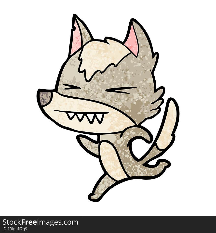 angry wolf running. angry wolf running