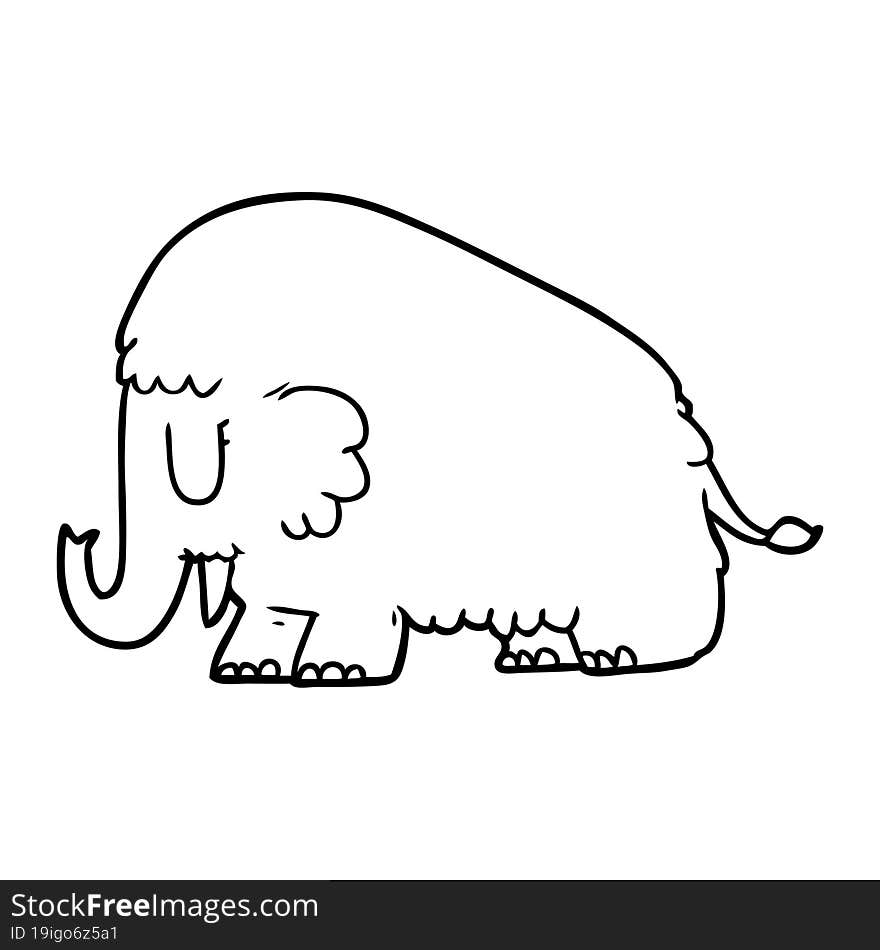 cartoon mammoth. cartoon mammoth