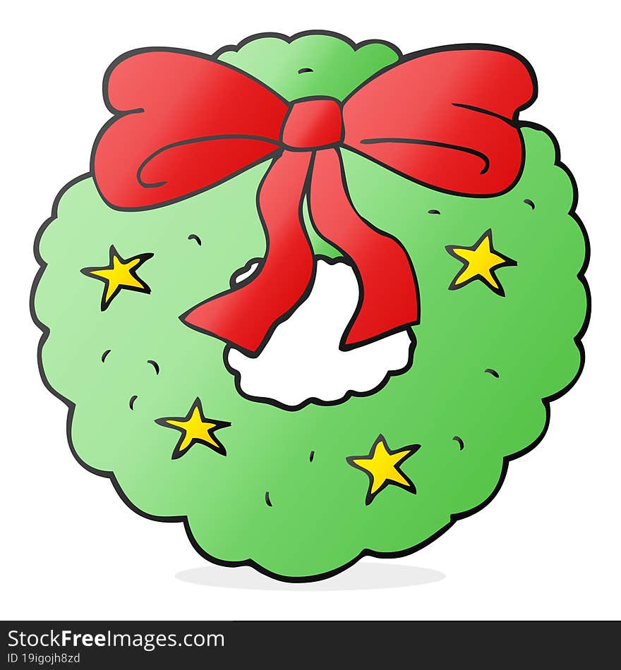 Cartoon Christmas Wreath