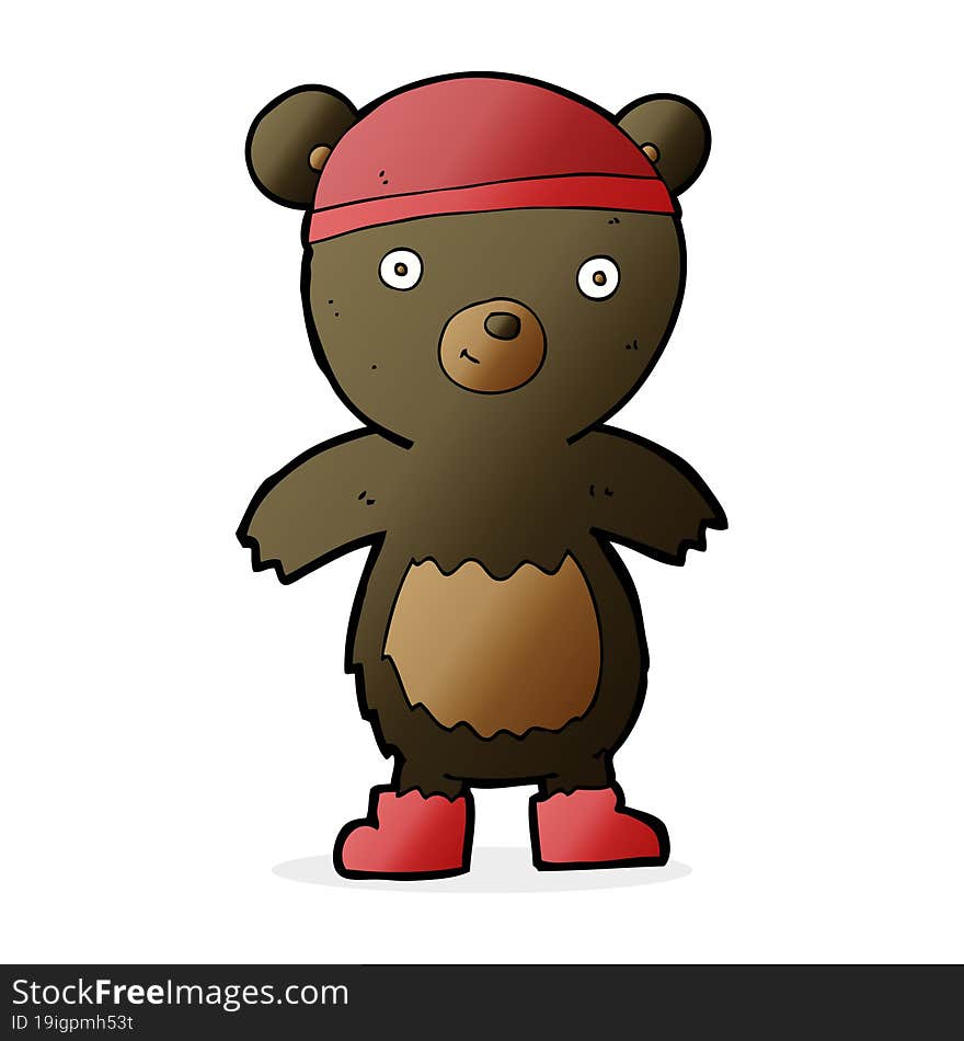 cartoon cute black bear