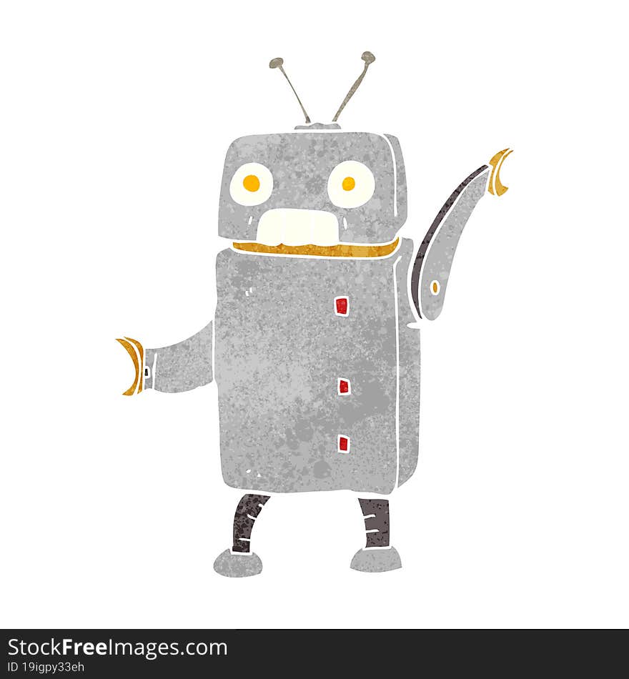 cartoon funny robot