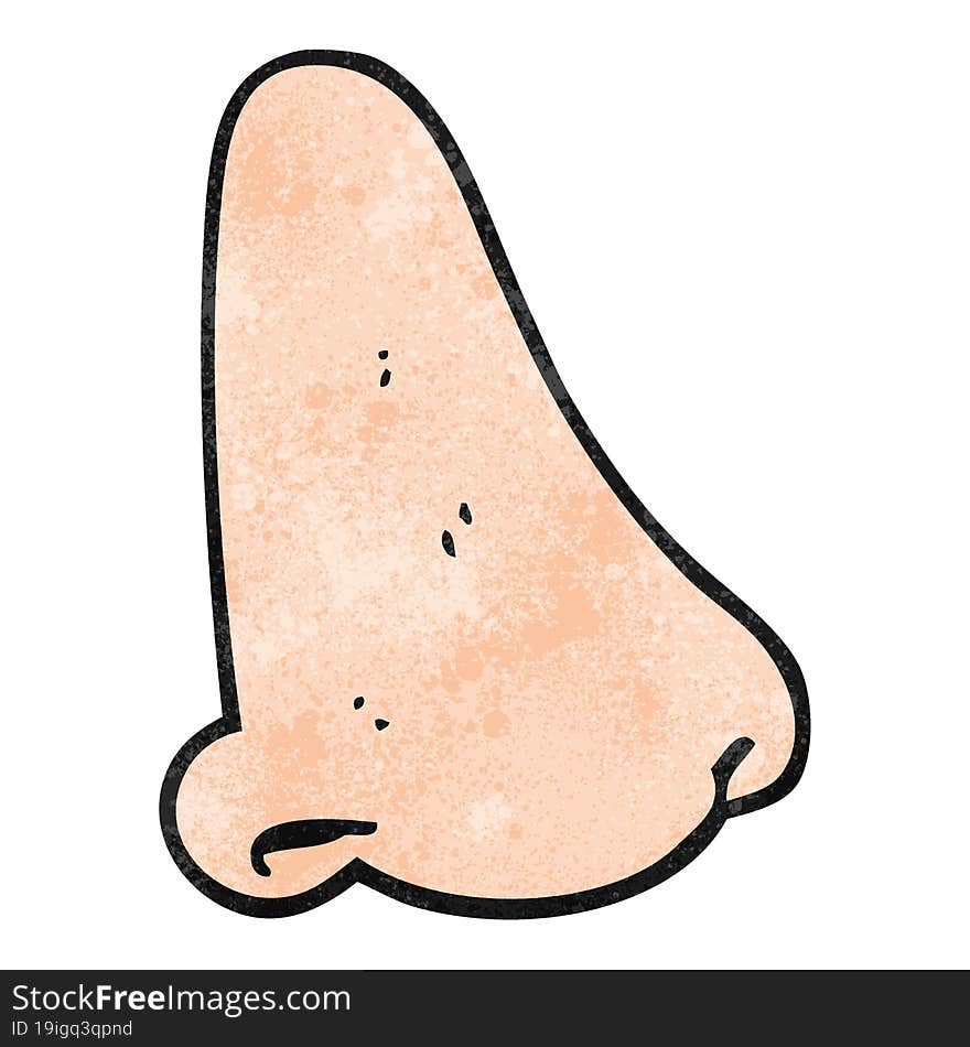 textured cartoon human nose