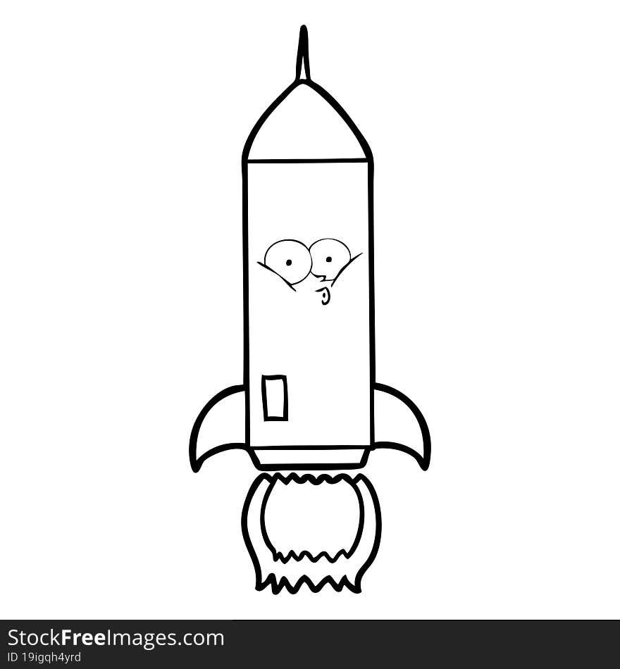 cartoon rocket. cartoon rocket