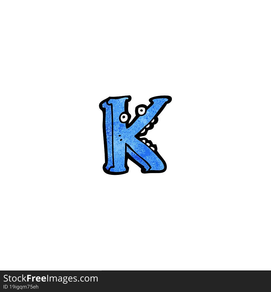 cartoon letter k