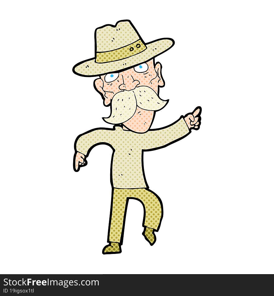 cartoon man in hat