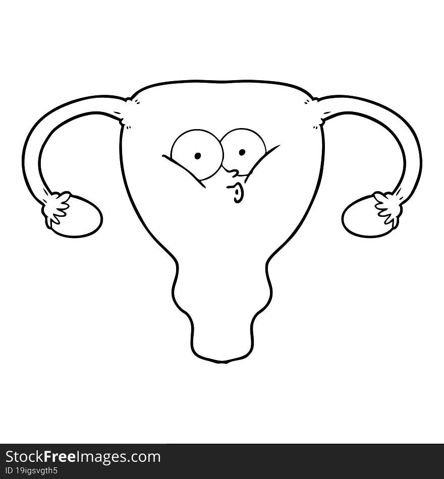 cartoon uterus. cartoon uterus