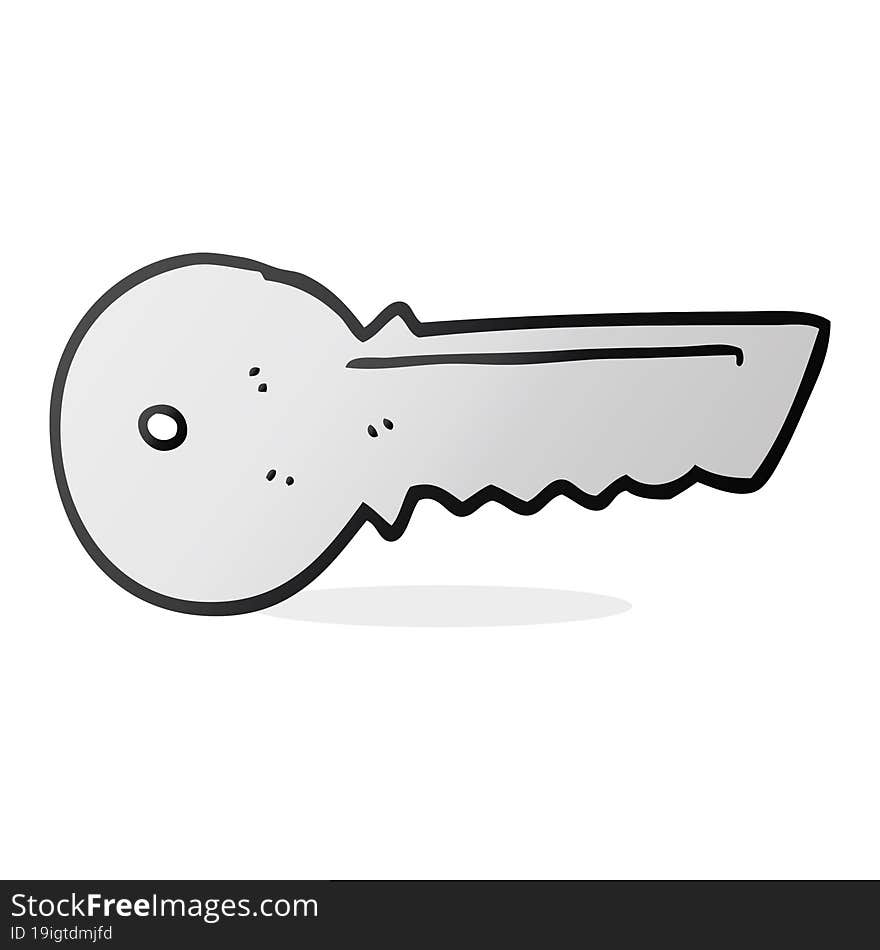 freehand drawn cartoon door key