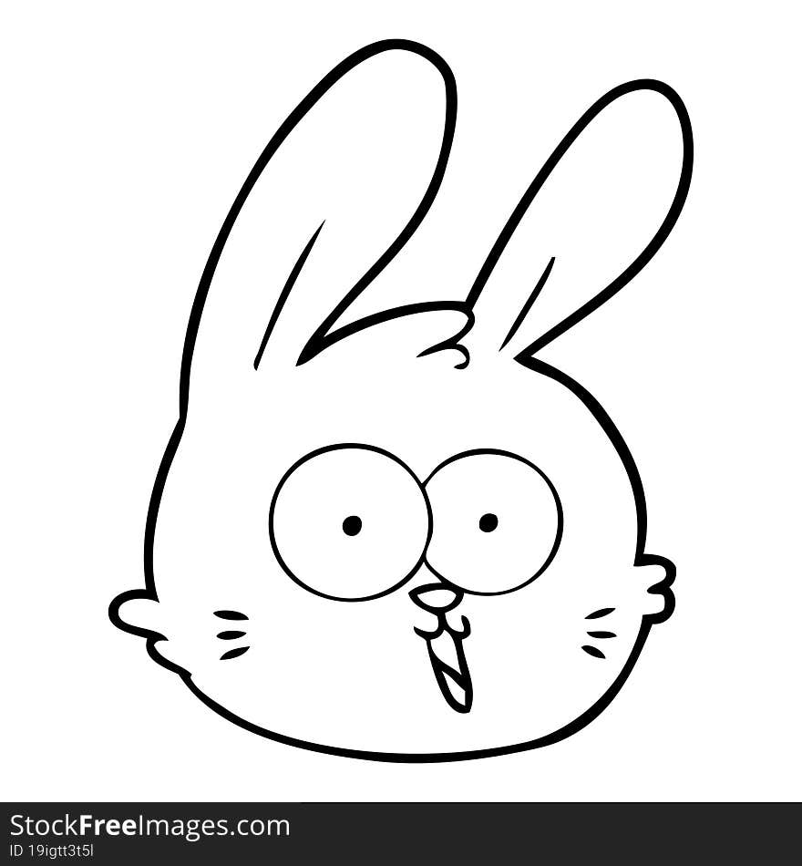 cartoon rabbit face. cartoon rabbit face