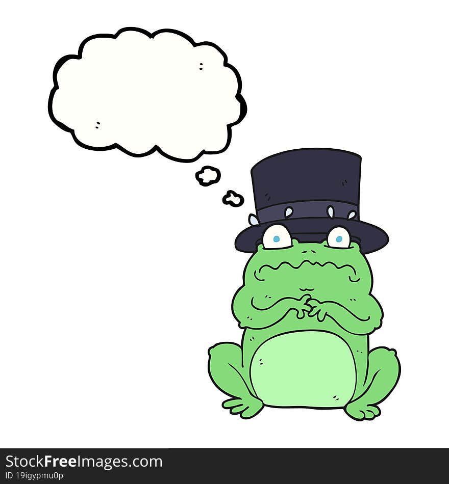 thought bubble cartoon wealthy toad