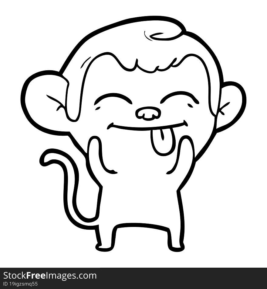 funny cartoon monkey. funny cartoon monkey