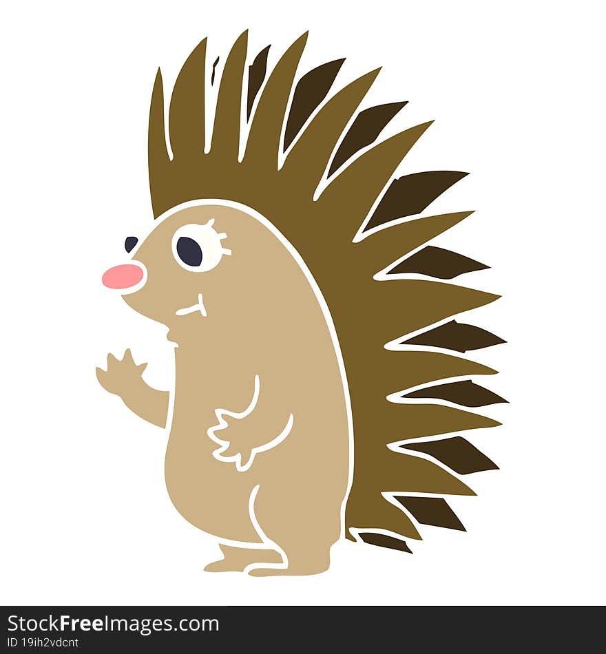 cartoon doodle spiky hedgehog