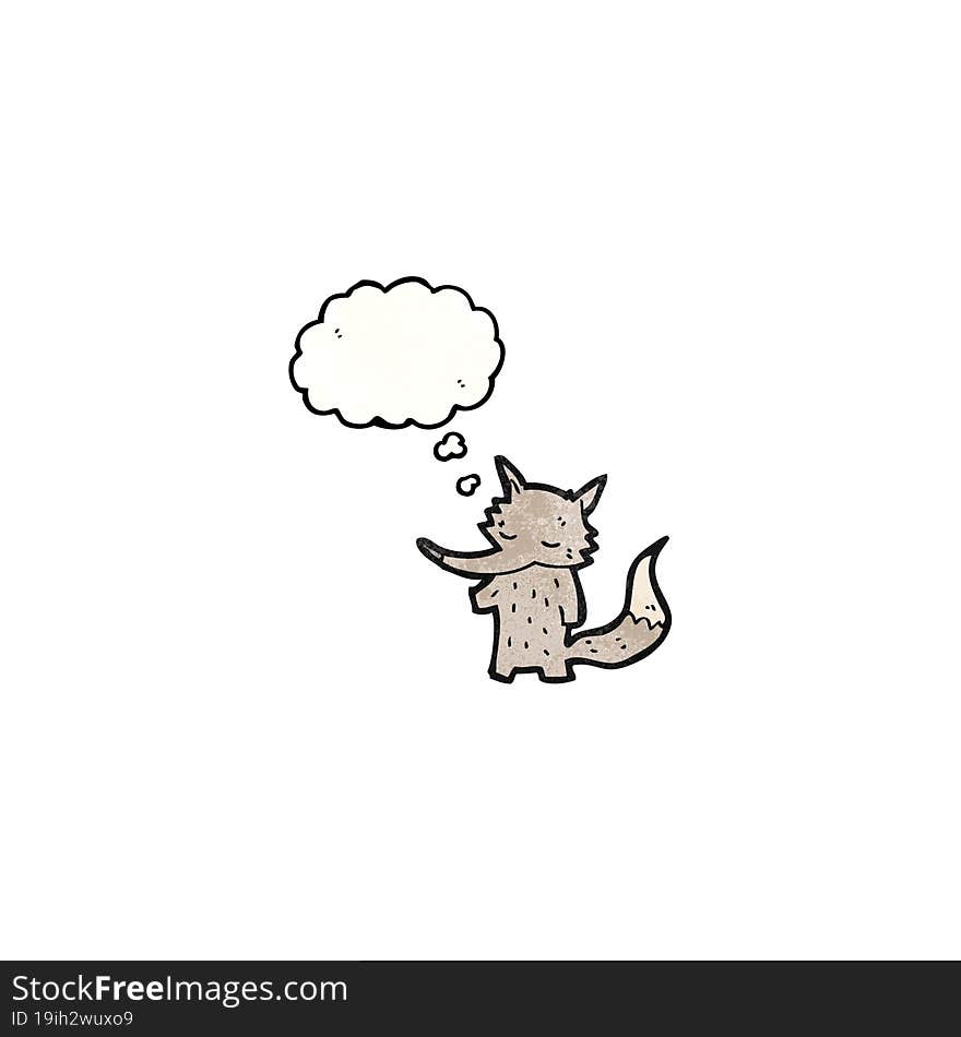 cute little wolf cartoon