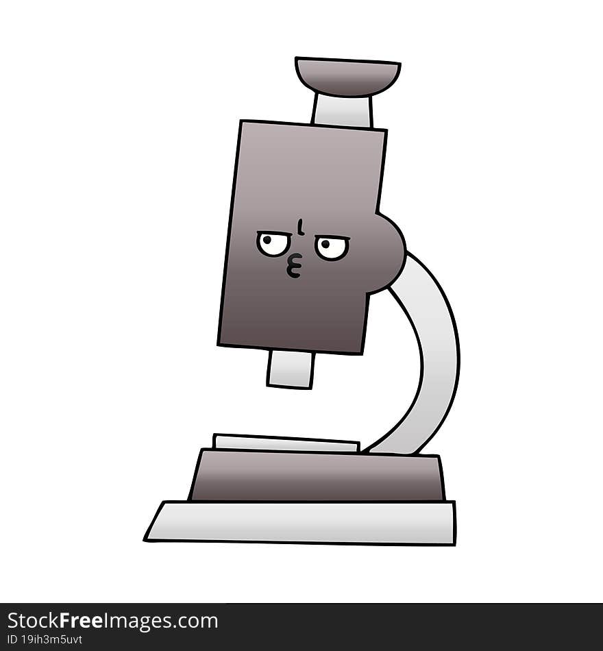 Gradient Shaded Cartoon Microscope