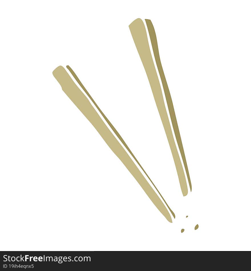 cartoon doodle wooden chopsticks