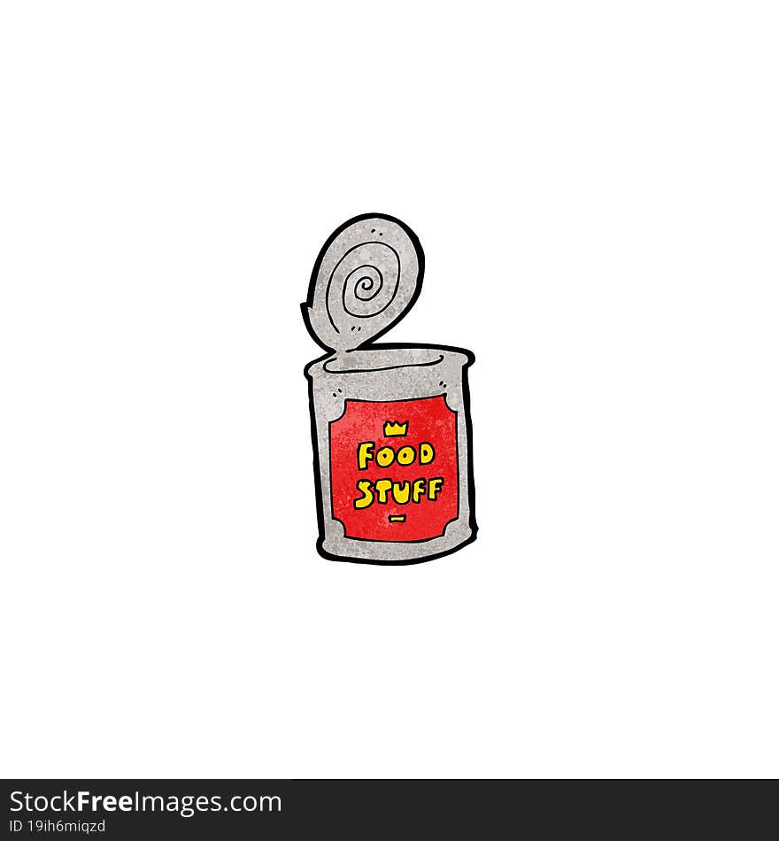 cartoon can of food