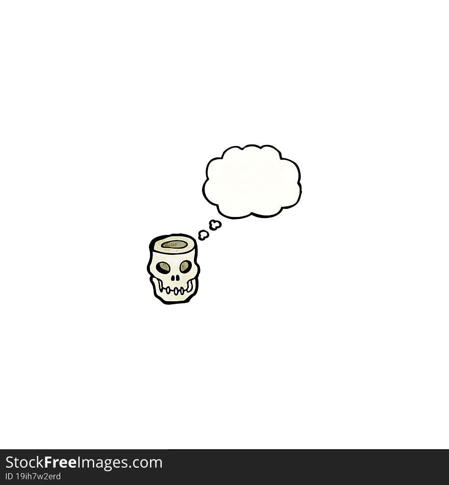 cartoon empty skull