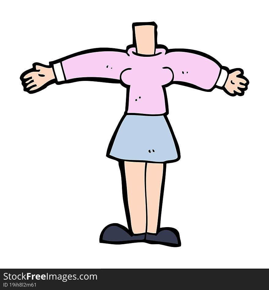 cartoon female body (add photos or mix and match cartoons