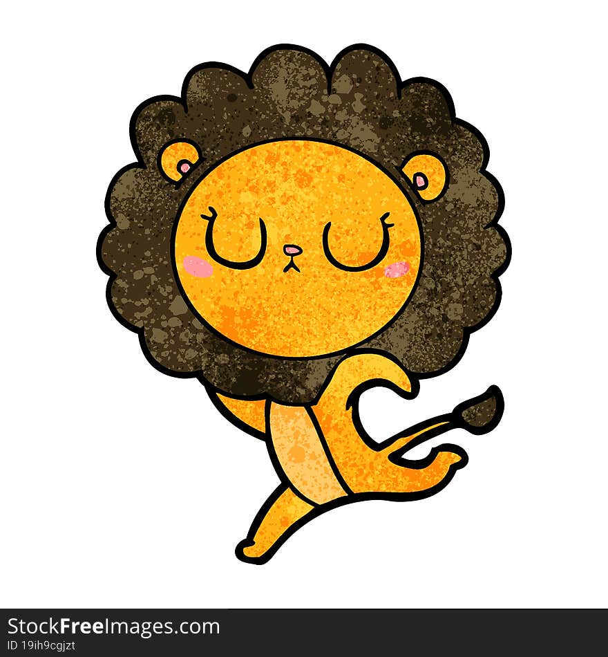 cartoon running lion. cartoon running lion