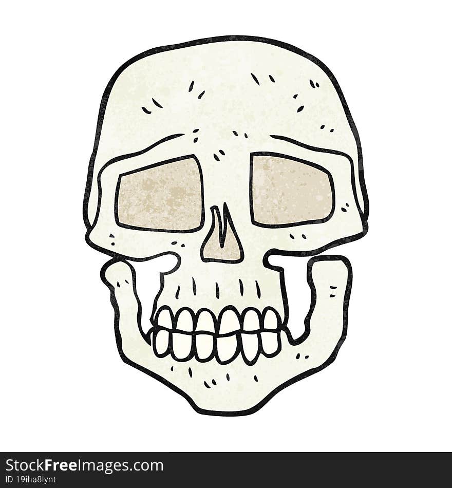 Textured Cartoon Skull