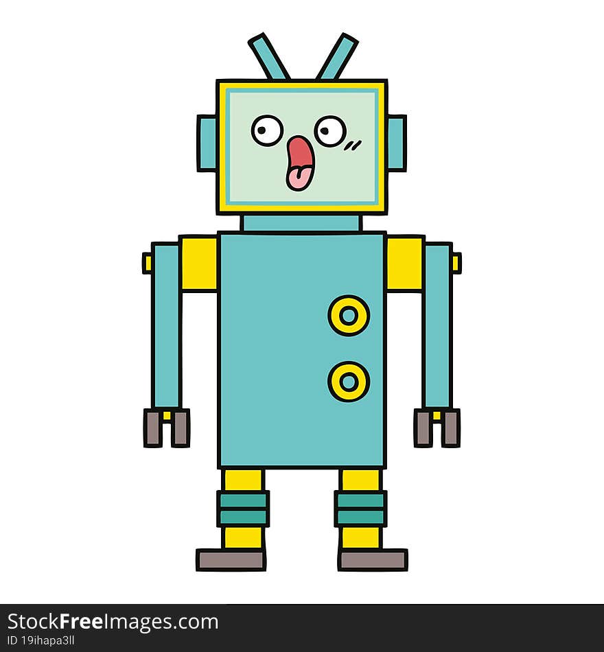 cute cartoon of a robot. cute cartoon of a robot