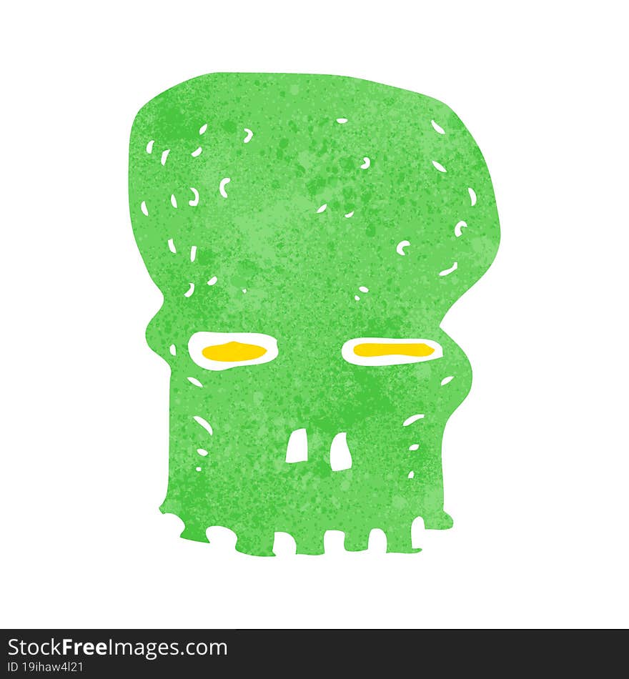 cartoon spooky skull