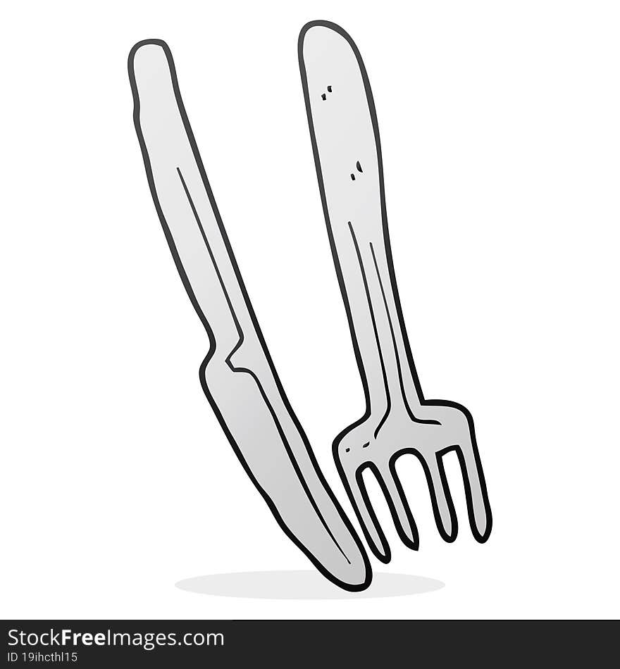 cartoon knife and fork