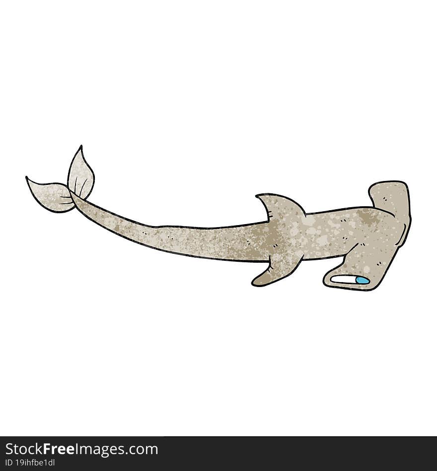 Textured Cartoon Hammerhead Shark