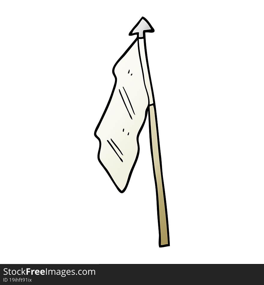 vector gradient illustration cartoon white flag