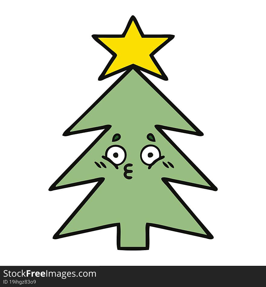 Cute Cartoon Christmas Tree