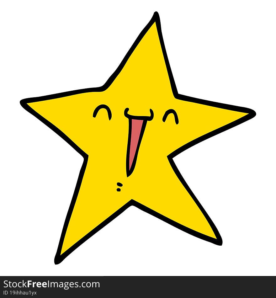 happy cartoon star