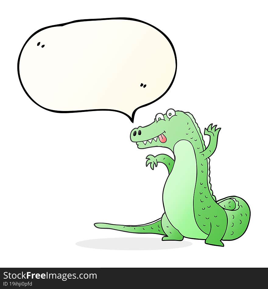 speech bubble cartoon crocodile