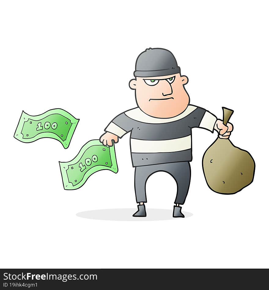 cartoon bank robber