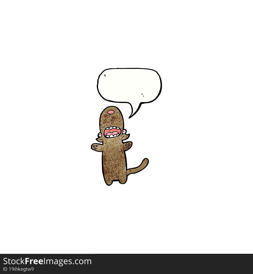 cartoon dog with speech bubble