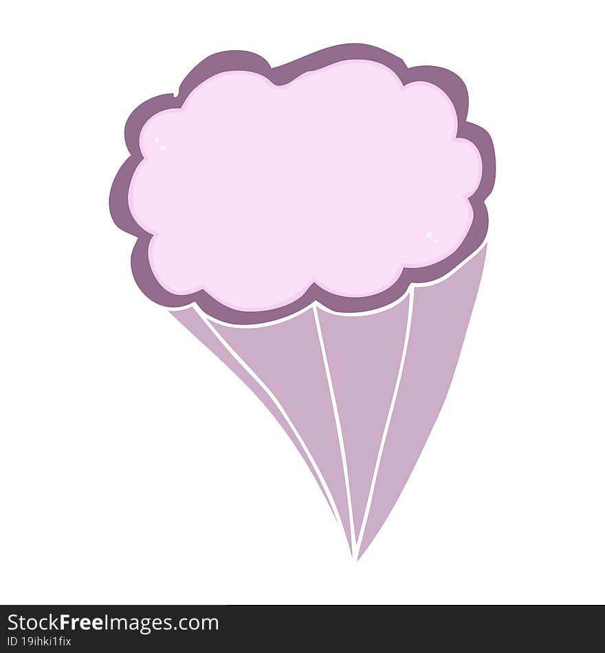 flat color style cartoon decorative cloud