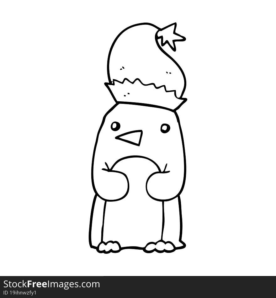 cute christmas penguin