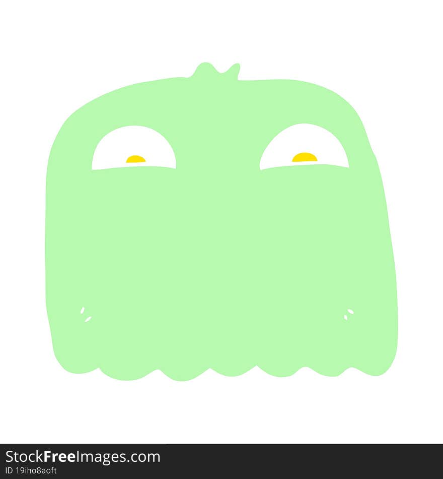 flat color style cartoon ghost