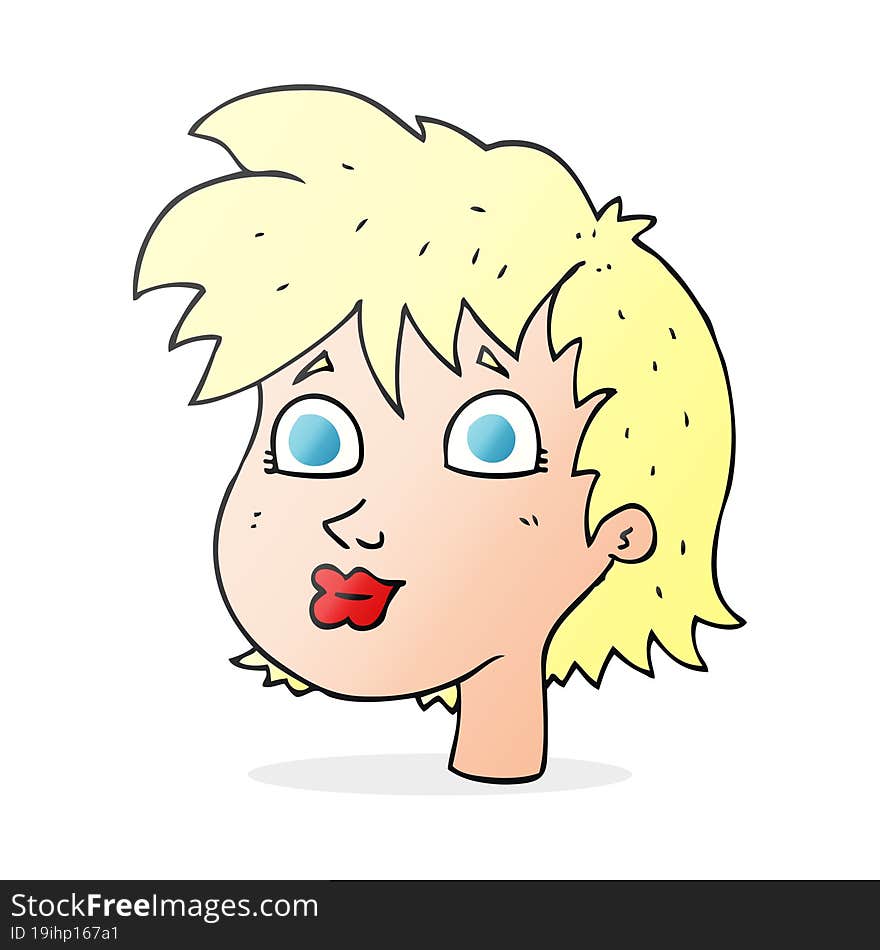 Cartoon Female Face