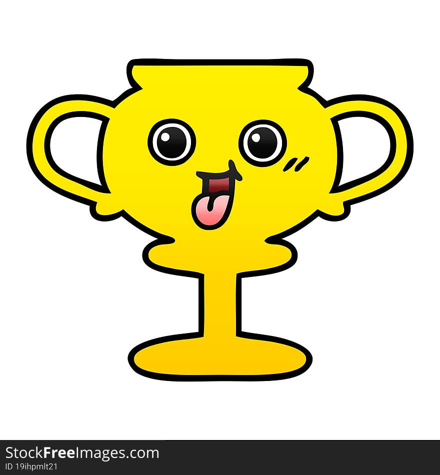 Gradient Shaded Cartoon Trophy