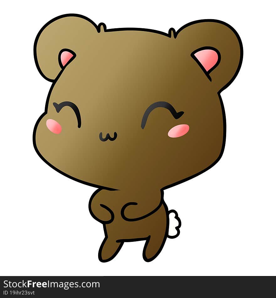 gradient cartoon kawaii cute teddy bear