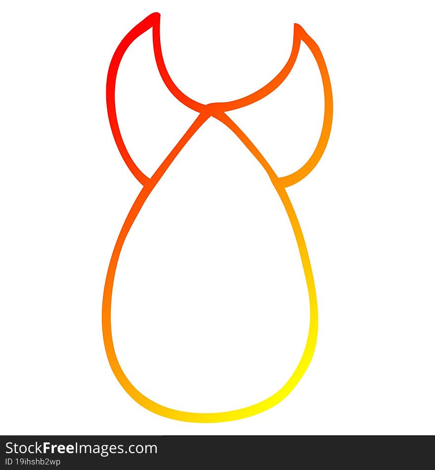 warm gradient line drawing cartoon atomic bomb