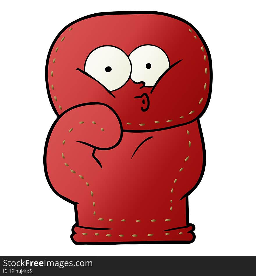 cartoon boxing glove. cartoon boxing glove