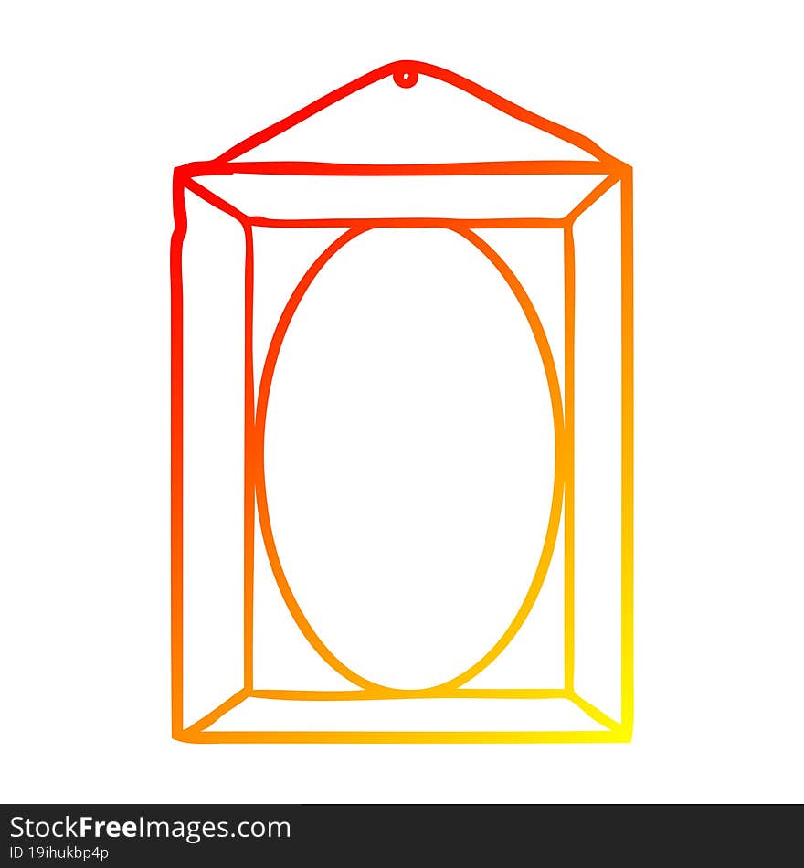 warm gradient line drawing picture frame