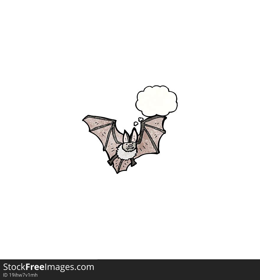 Cartoon Bat With Thought Bubble