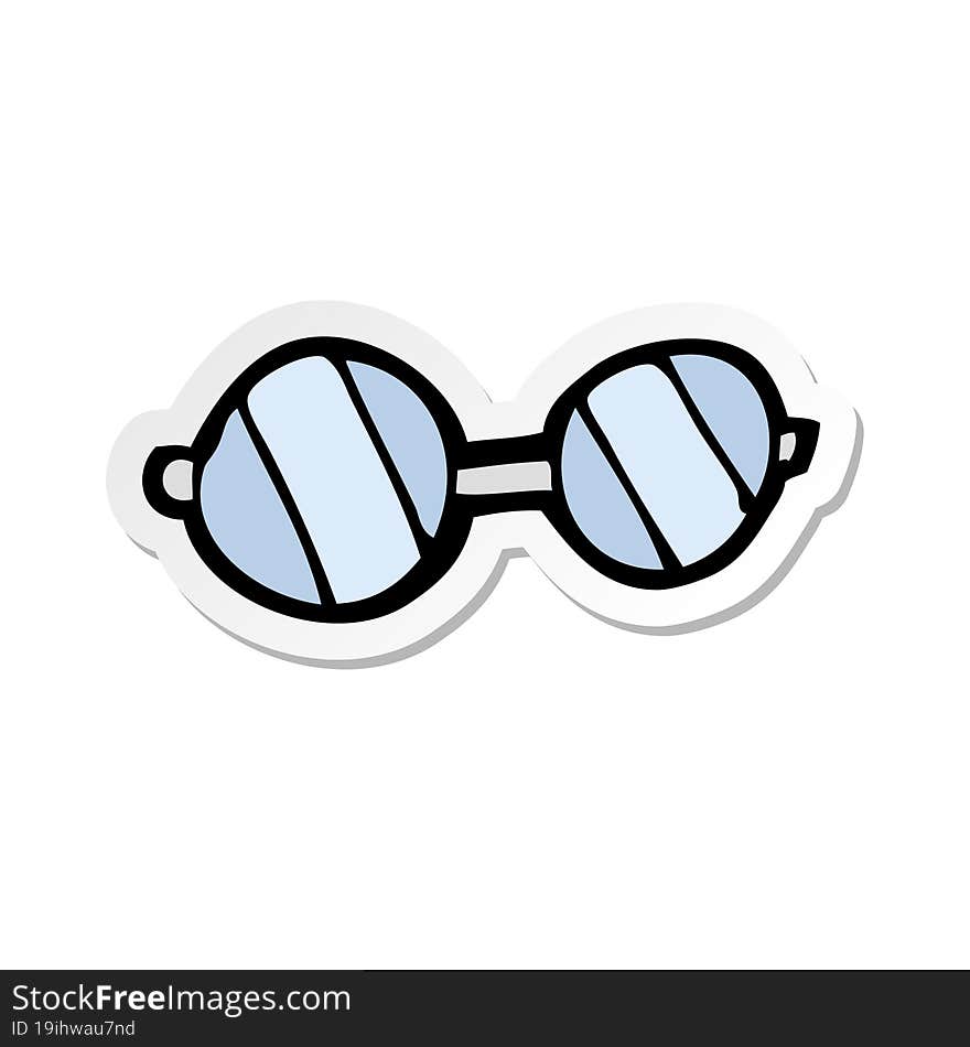 Sticker Of A Cartoon Glasses