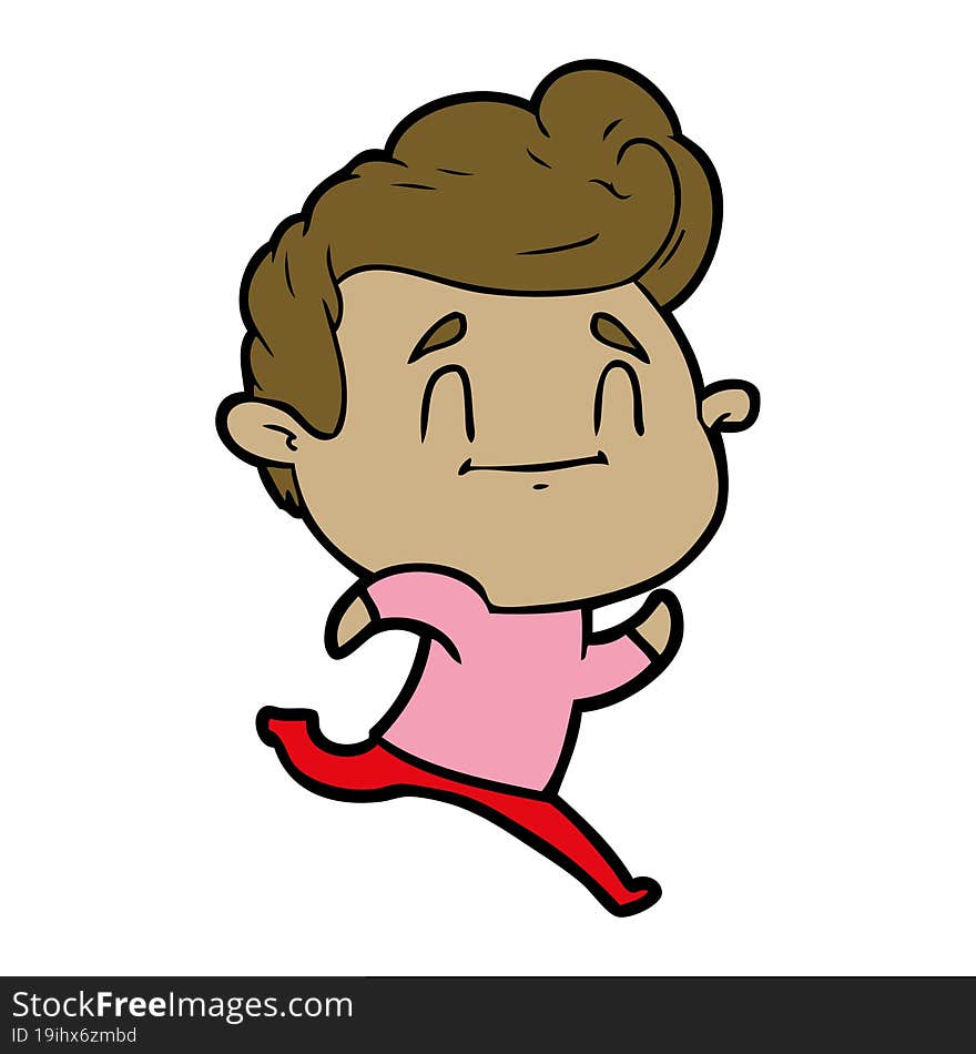 running cartoon man. running cartoon man