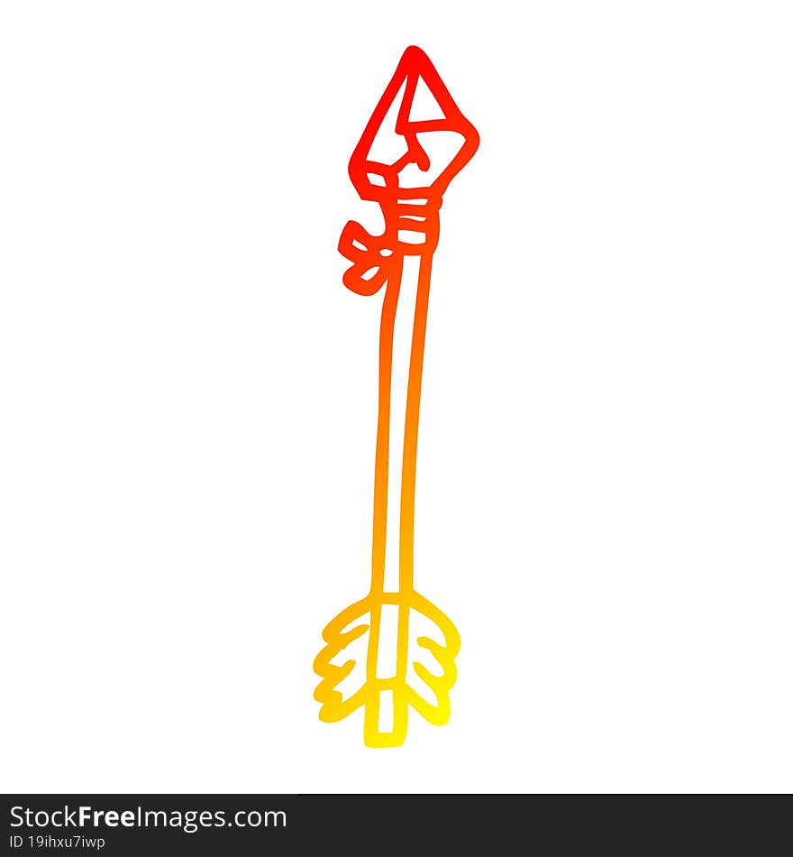 warm gradient line drawing primitive arrow cartoon