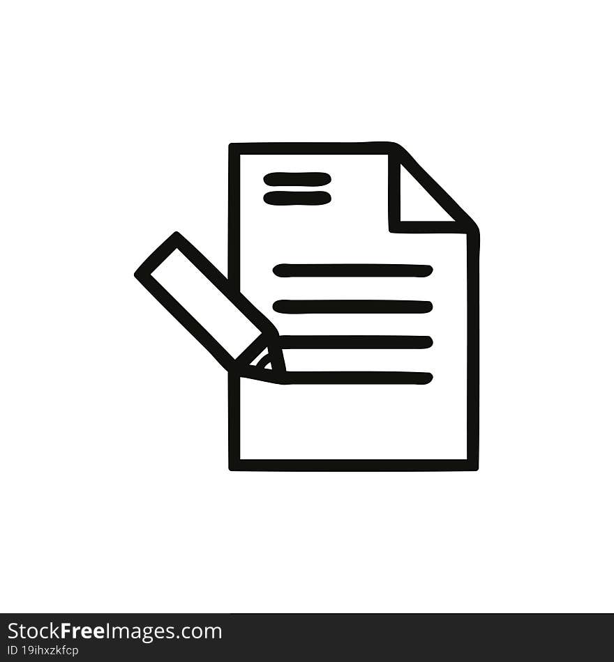 writing document icon