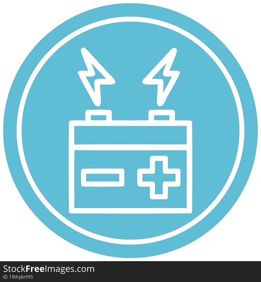 battery circular icon symbol