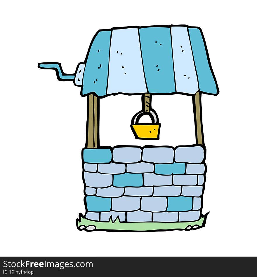 cartoon wishing well