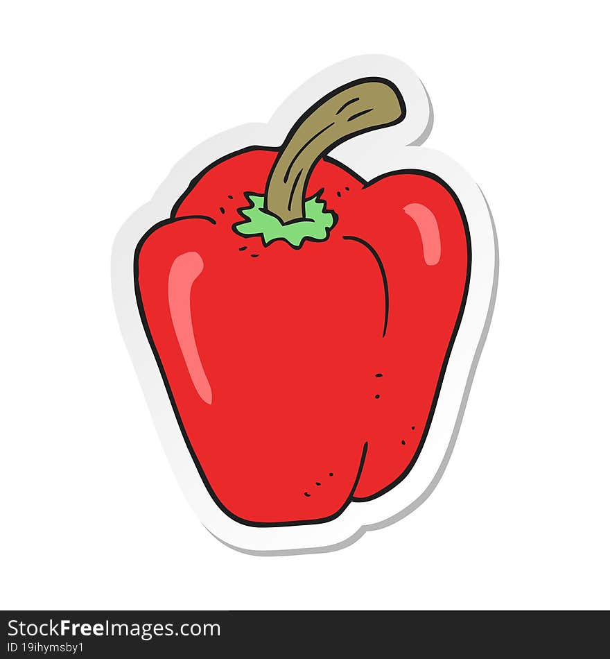 sticker of a cartoon pepper